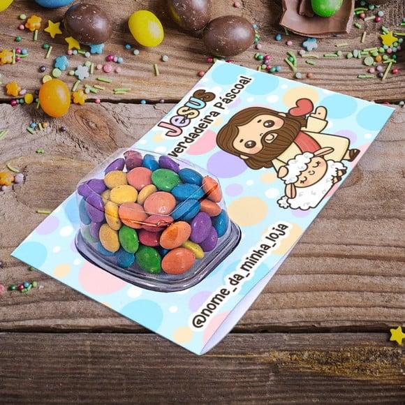 Cartão de Páscoa Blister com Confete Verdadeira Páscoa Jesus