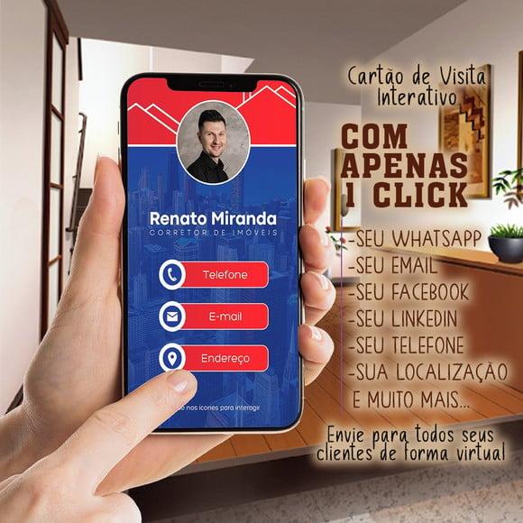 Cartão de Visita Virtual Interativo Corretor de Imóveis