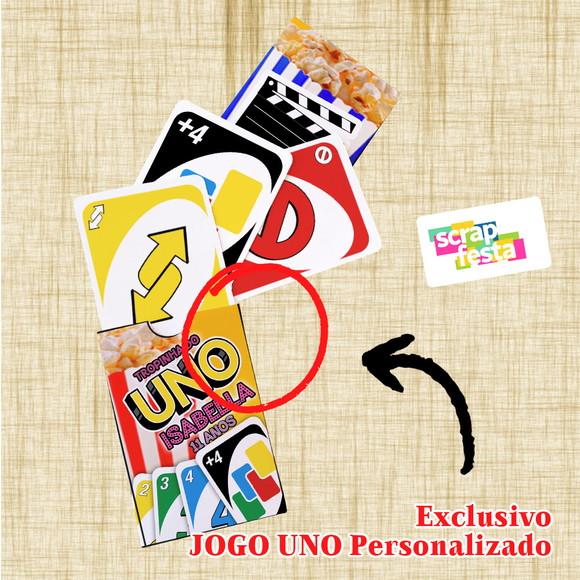 Jogo Uno Festa Cinema + Saquinho, Fitinha e Tag