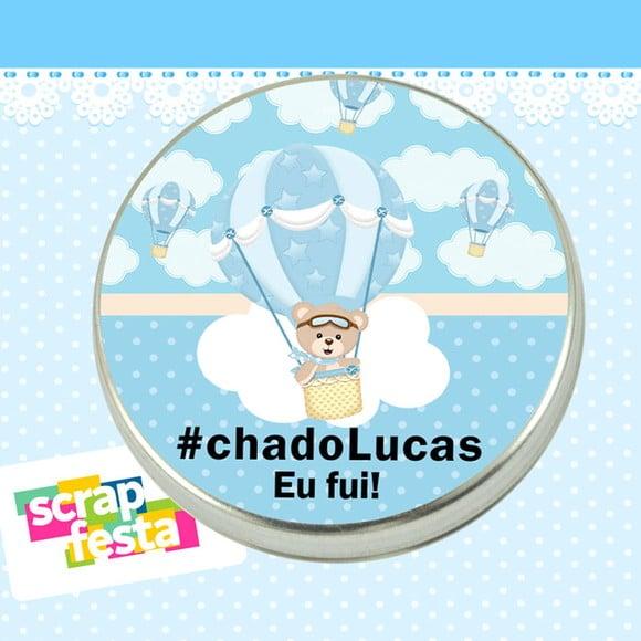 Latinha Chá de Bebê Latinhas Urso Baloeiro