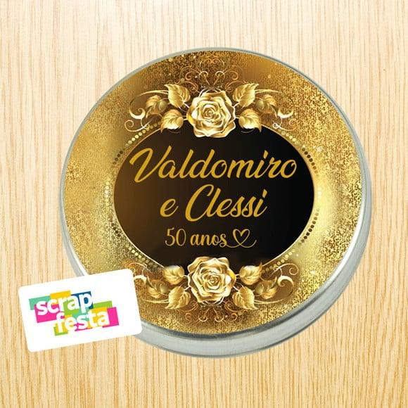 Latinha Personalizada Festa de Bodas de Ouro