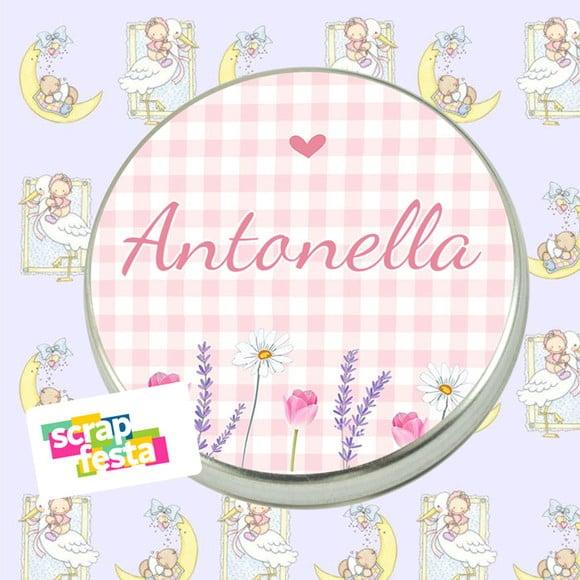 Latinha Personalizada Maternidade Nascimento Flores