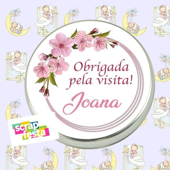 Latinha Personalizada Maternidade Nascimento Flores