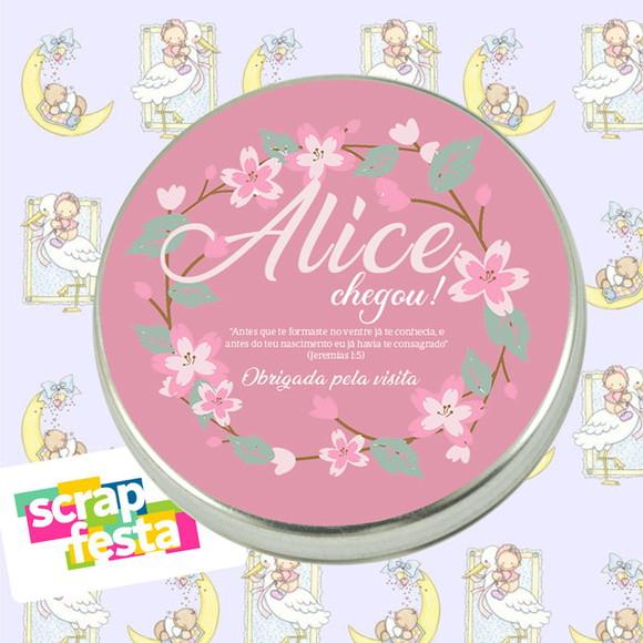 Latinha Personalizada Maternidade Nascimento Jardim