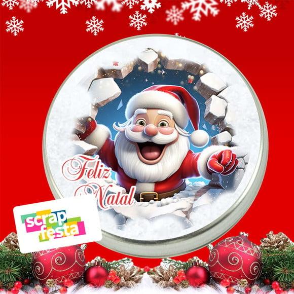 Latinhas Personalizada Natal Papai Noel Cute