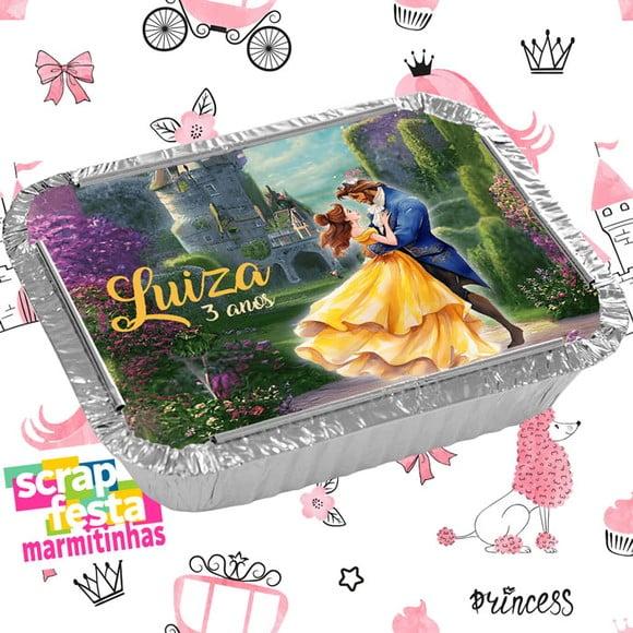 Marmitinha Personalizada Festa a Bela e a Fera