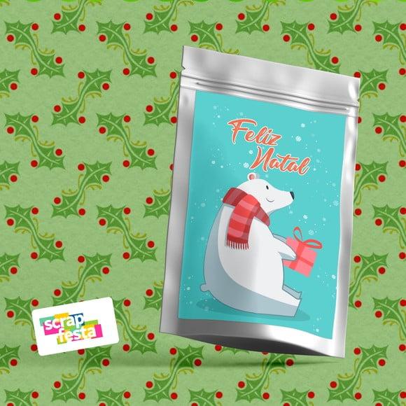 Saquinho Metalizado P 10x15 Personalizado Festa Natal