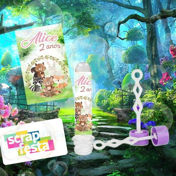 Tubete Bolha de Sabão Festa Floresta Bosque Encantado