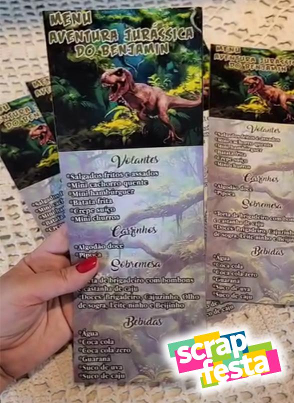 Menu Cardápio Personalizado Festa Jardim Encantado Aquarela