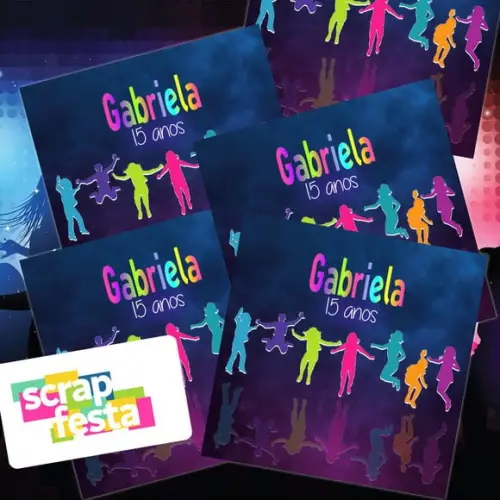 Adesivo Personalizado Quadrado 4x4 Festa Jump Trampolim Neon