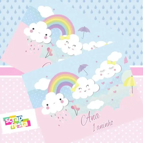 Adesivo Personalizado Retangular 13,7 x 10,5 Chuva de Amor
