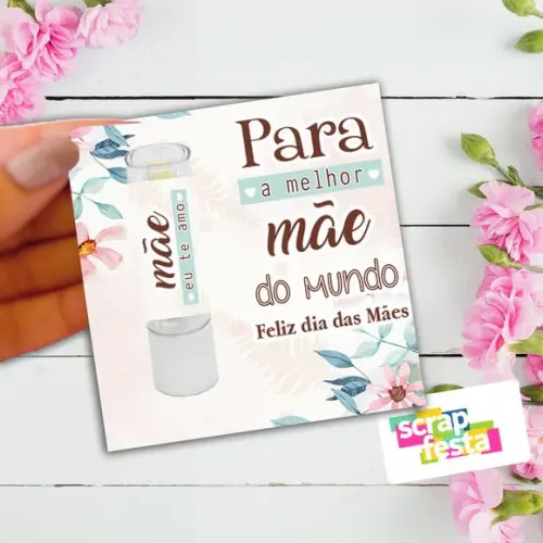 Brinde Card com Manteiga de Cacau Personalizado Dia das Mães
