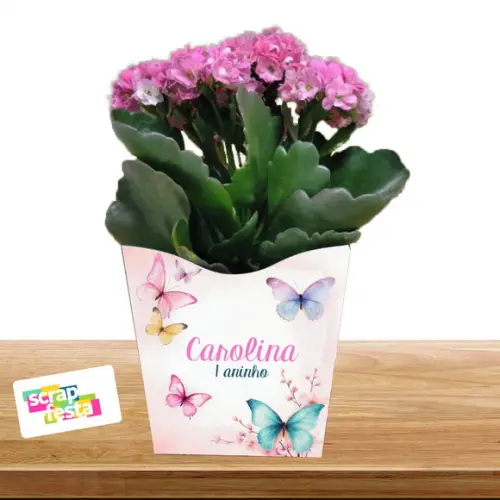 Cachepot Personalizado Jardim Encantado Aquarela Borboletas