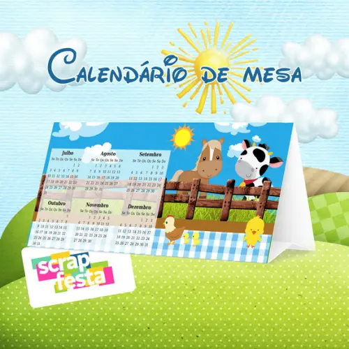 Calendário de Mesa Festa Fazendinha