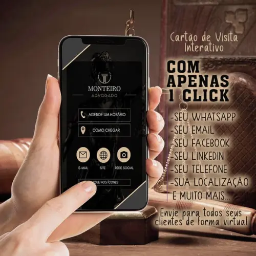 Cartão de Visita Virtual Interativo Empresa Advogado