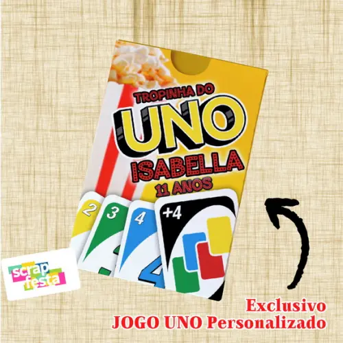Jogo Uno Festa Cinema + Saquinho, Fitinha e Tag