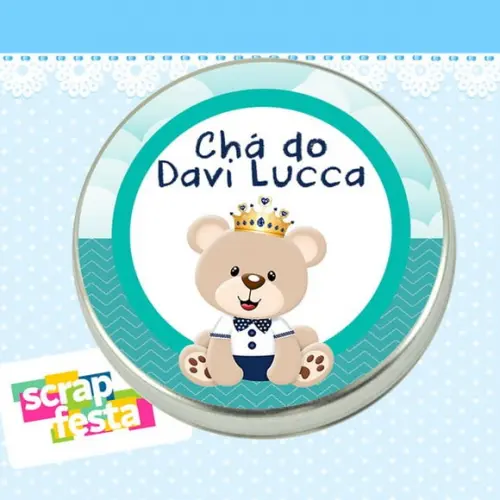 Latinha de Chá de Bebê Latinhas Menino