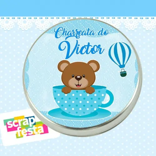 Latinha de Chá de Bebê Latinhas Menino Charreata