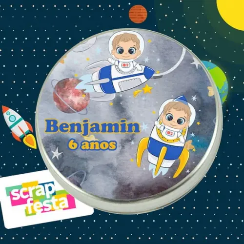 Latinha Personalizada Festa Espaço Astronauta Cute