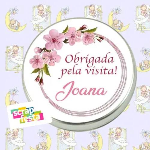 Latinha Personalizada Maternidade Nascimento Flores