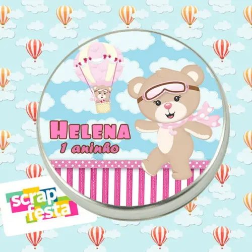 Latinha Personalizadas Festa Ursa Baloeira