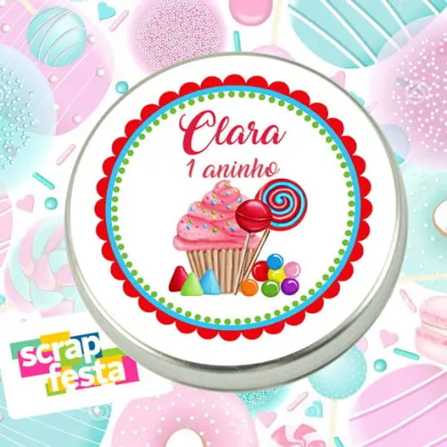 Latinhas Personalizada Festa Confeitaria
