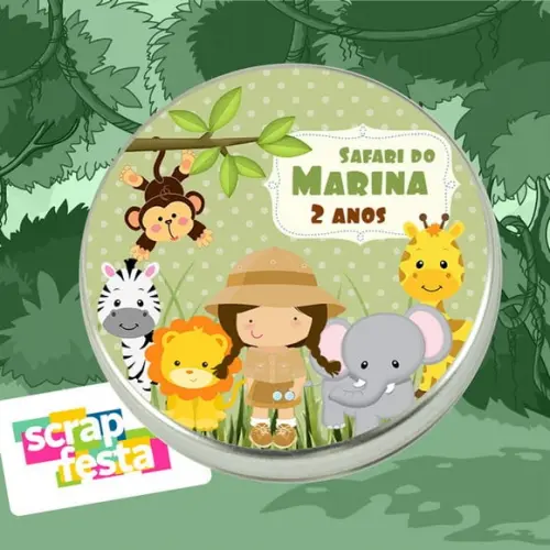 Latinhas Personalizada Festa Safari