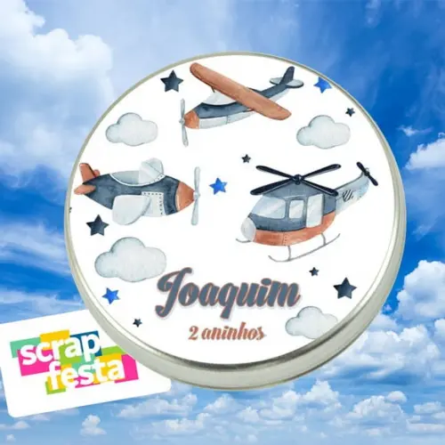 Latinhas Personalizadas Festa Aviador, Aviação