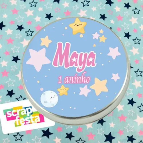 Latinhas Personalizadas Festa Brilha, Brilha Estrelinha Azul