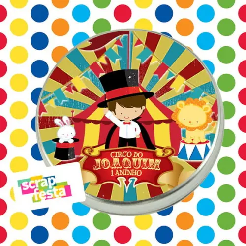 Latinhas Personalizadas Festa Circo Vintage