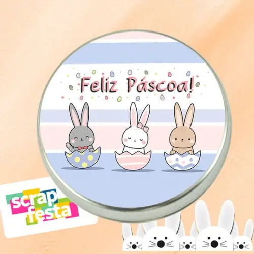 Latinhas Personalizadas Festa Páscoa Cute