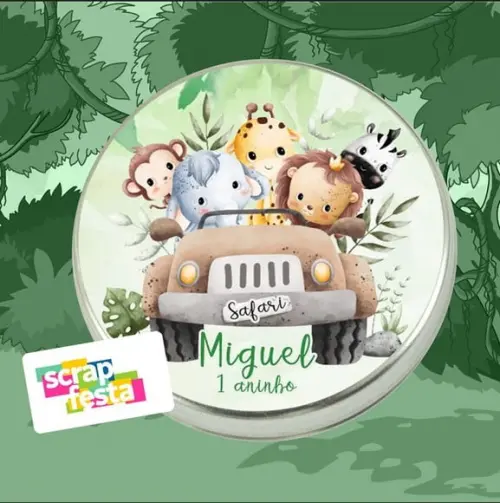 Latinhas Personalizadas Festa Safari Cute