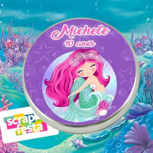 Latinhas Personalizadas Festa Sereia