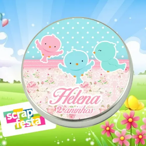 Latinhas Personalizadas Jardim Encantado Passarinhos