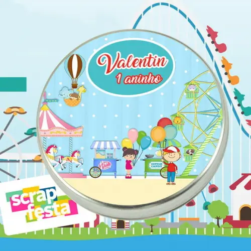 Latinhas Personalizadas Parque de Diversões