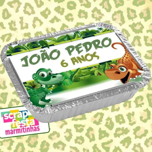 Marmitão 500ml Personalizada Festa Dinossauro