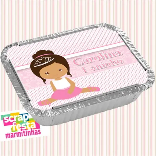 Marmitinha Personalizada Festa Bailarina