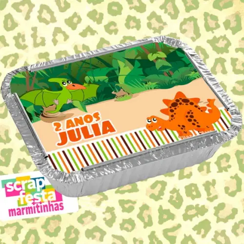 Marmitinha Personalizada Festa Dinossauro