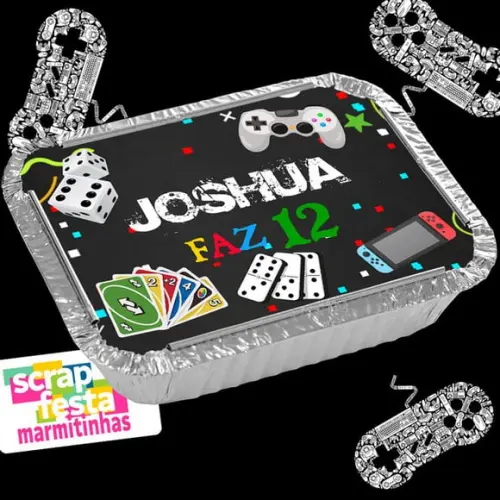 Marmitinha Personalizada Festa Jogos