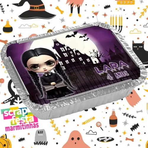 Marmitinha Personalizada Festa Wednesday Wandinha