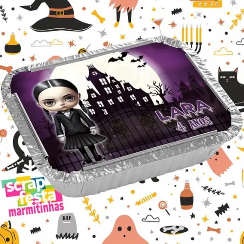 Marmitinha Personalizada Festa Wednesday Wandinha