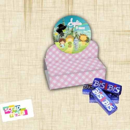 Porta Bis Duplo + 2 Bis Personalizado Festa o Mágico de Oz