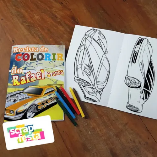 Revista Colorir + Giz Cera Soldadinho de Chumbo