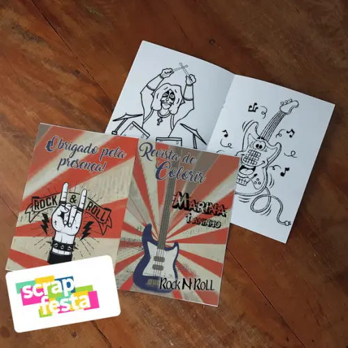 Revista Colorir + Giz de Cera Festa Rock'n Roll Musical