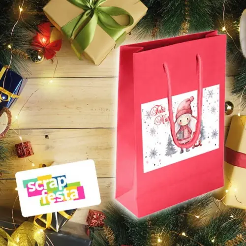 Sacolinha Papel Personalizada Festa Evento Natal
