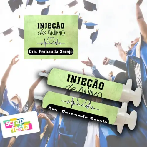 Seringa Personalizada Festa Formatura Casamento Glicose