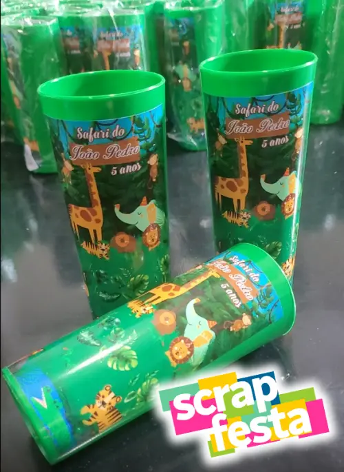 50 Copos Long Drink Personalizado Festa Jardim Encantado