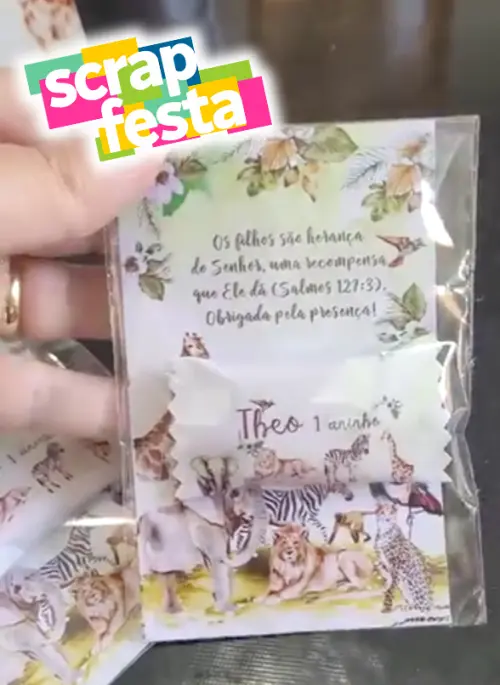 Card com Bala Personalizada Festa Natal