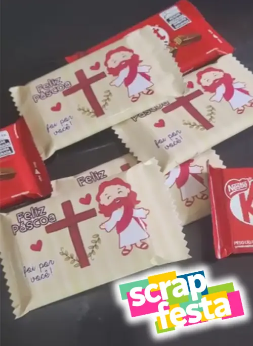 Kit Kat Personalizado Festa Páscoa Jesus