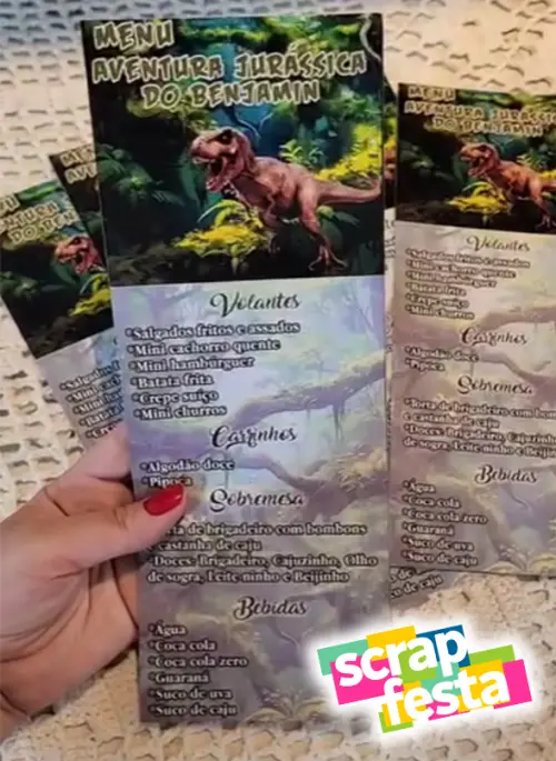 Menu Cardápio Personalizado Festa Bailarina Aquarela